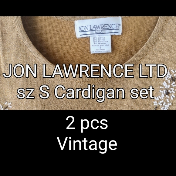 Set of 2 Vintage Embellished Sparkling Cardigan Sweater - Picture 14 of 14